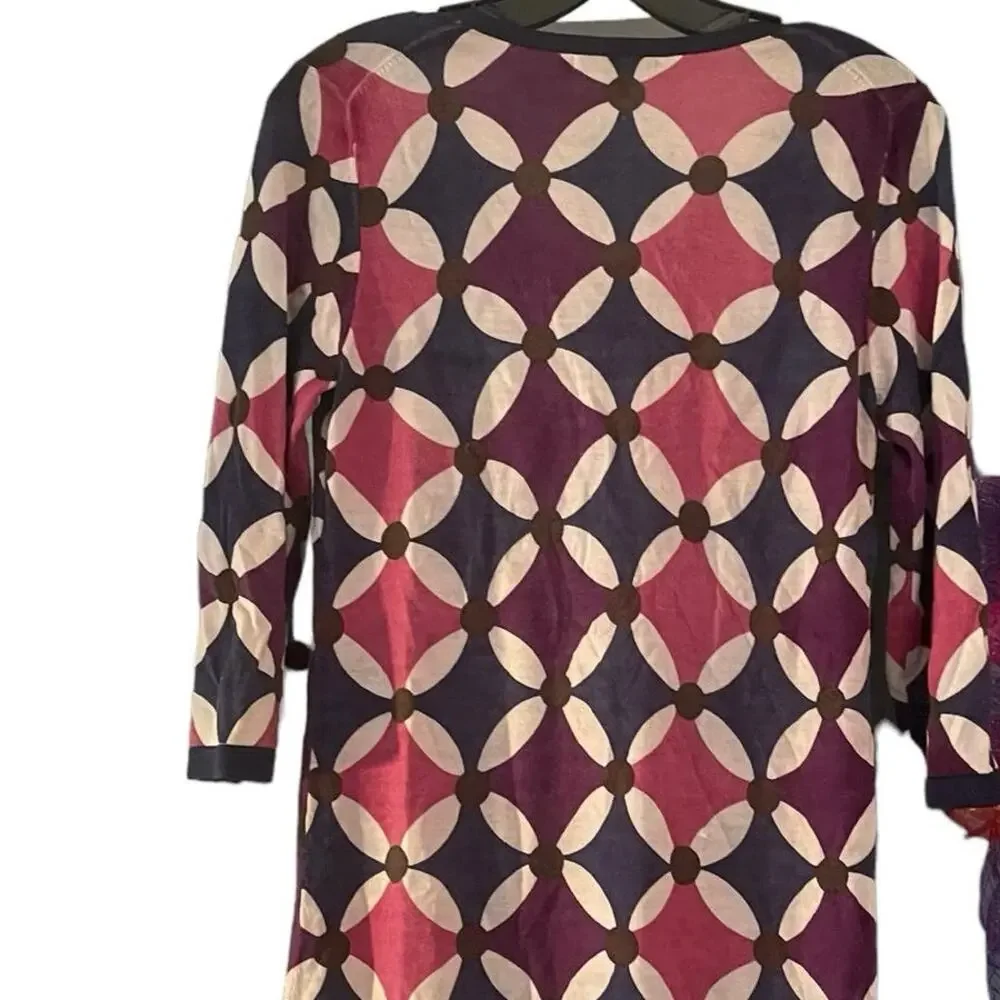 Boden Woman’s Dress Sz 12 Light 100% Wool Geometric Pattern Contemporary